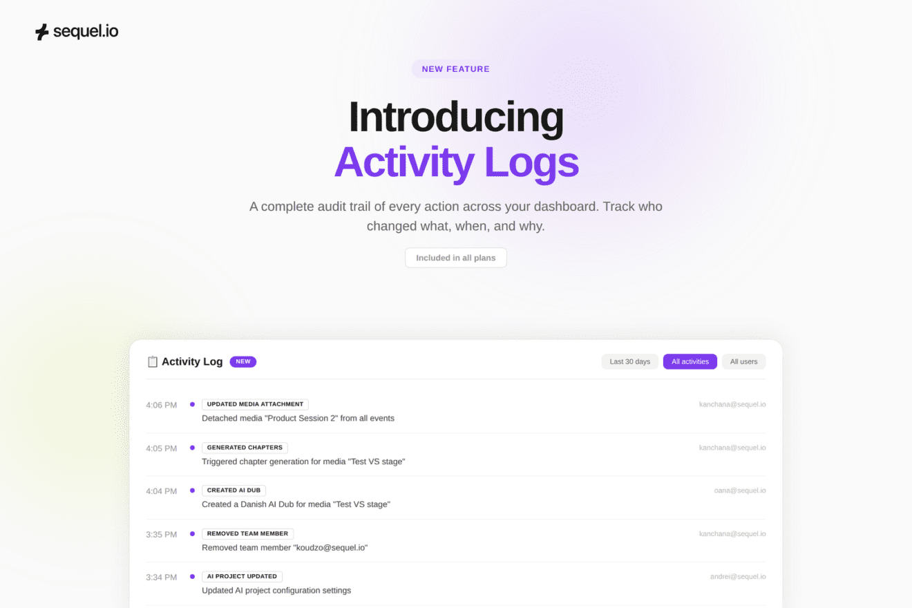 Activity Logs